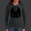 Ladies 100% Ring Spun Cotton Long Sleeve Hooded T Shirt Thumbnail