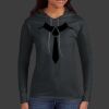 Ladies 100% Ring Spun Cotton Long Sleeve Hooded T Shirt Thumbnail
