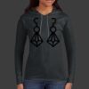 Ladies 100% Ring Spun Cotton Long Sleeve Hooded T Shirt Thumbnail
