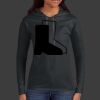 Ladies 100% Ring Spun Cotton Long Sleeve Hooded T Shirt Thumbnail
