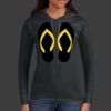 Ladies 100% Ring Spun Cotton Long Sleeve Hooded T Shirt Thumbnail