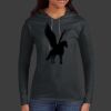 Ladies 100% Ring Spun Cotton Long Sleeve Hooded T Shirt Thumbnail