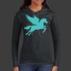 Ladies 100% Ring Spun Cotton Long Sleeve Hooded T Shirt Thumbnail