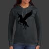 Ladies 100% Ring Spun Cotton Long Sleeve Hooded T Shirt Thumbnail