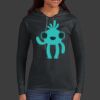 Ladies 100% Ring Spun Cotton Long Sleeve Hooded T Shirt Thumbnail