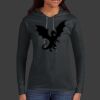 Ladies 100% Ring Spun Cotton Long Sleeve Hooded T Shirt Thumbnail