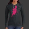 Ladies 100% Ring Spun Cotton Long Sleeve Hooded T Shirt Thumbnail
