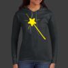 Ladies 100% Ring Spun Cotton Long Sleeve Hooded T Shirt Thumbnail
