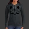 Ladies 100% Ring Spun Cotton Long Sleeve Hooded T Shirt Thumbnail