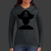 Ladies 100% Ring Spun Cotton Long Sleeve Hooded T Shirt Thumbnail