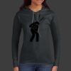 Ladies 100% Ring Spun Cotton Long Sleeve Hooded T Shirt Thumbnail