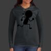Ladies 100% Ring Spun Cotton Long Sleeve Hooded T Shirt Thumbnail