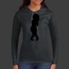 Ladies 100% Ring Spun Cotton Long Sleeve Hooded T Shirt Thumbnail
