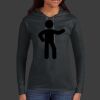 Ladies 100% Ring Spun Cotton Long Sleeve Hooded T Shirt Thumbnail