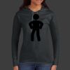 Ladies 100% Ring Spun Cotton Long Sleeve Hooded T Shirt Thumbnail