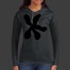 Ladies 100% Ring Spun Cotton Long Sleeve Hooded T Shirt Thumbnail