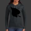 Ladies 100% Ring Spun Cotton Long Sleeve Hooded T Shirt Thumbnail