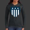 Ladies 100% Ring Spun Cotton Long Sleeve Hooded T Shirt Thumbnail