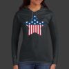 Ladies 100% Ring Spun Cotton Long Sleeve Hooded T Shirt Thumbnail