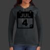 Ladies 100% Ring Spun Cotton Long Sleeve Hooded T Shirt Thumbnail