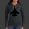 Ladies 100% Ring Spun Cotton Long Sleeve Hooded T Shirt Thumbnail