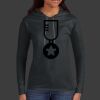 Ladies 100% Ring Spun Cotton Long Sleeve Hooded T Shirt Thumbnail