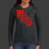 Ladies 100% Ring Spun Cotton Long Sleeve Hooded T Shirt Thumbnail