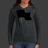 Ladies 100% Ring Spun Cotton Long Sleeve Hooded T Shirt Thumbnail