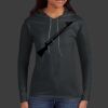 Ladies 100% Ring Spun Cotton Long Sleeve Hooded T Shirt Thumbnail
