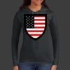 Ladies 100% Ring Spun Cotton Long Sleeve Hooded T Shirt Thumbnail