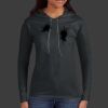Ladies 100% Ring Spun Cotton Long Sleeve Hooded T Shirt Thumbnail