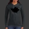 Ladies 100% Ring Spun Cotton Long Sleeve Hooded T Shirt Thumbnail