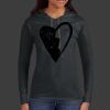 Ladies 100% Ring Spun Cotton Long Sleeve Hooded T Shirt Thumbnail