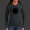 Ladies 100% Ring Spun Cotton Long Sleeve Hooded T Shirt Thumbnail