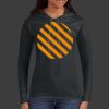 Ladies 100% Ring Spun Cotton Long Sleeve Hooded T Shirt Thumbnail